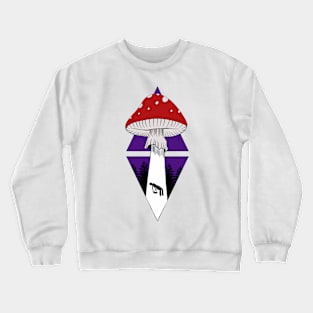 psychedelic toadstool mushroom collector abduction Crewneck Sweatshirt